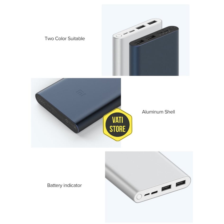 [ CHÍNH HÃNG ] Sạc Dự Phòng Xiaomi 10000Mah gen 3 Sạc Nhanh QC 3.0 - BH 6 Tháng | BigBuy360 - bigbuy360.vn