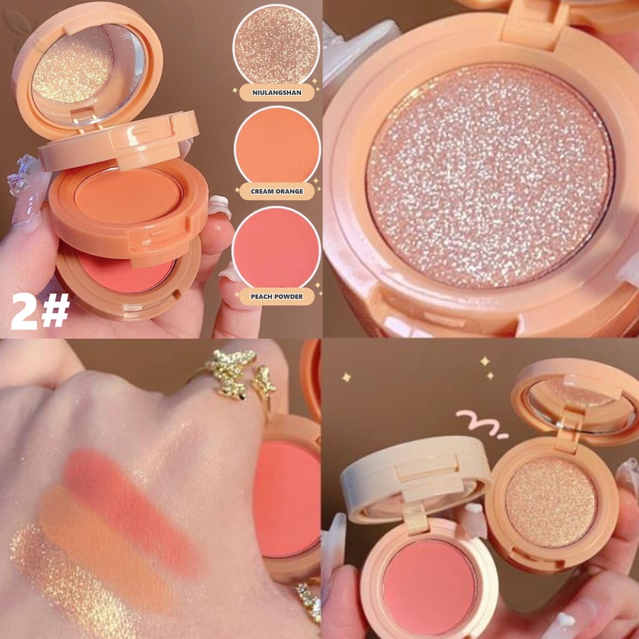 Pudaier Matte Highlighter Blush Bảng 3 Trong 1 Ngọc Trai Phấn Mắt Sáng Bóng Đa Năng Mặt Trang Điểm Nữ Mỹ Phẩm