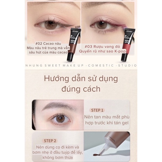 GEL KẺ MẮT dạng tuýp - Sản phẩm gel kẻ mắt chống khô + bền cả ngày tẩy trang dễ dàng 👍👍