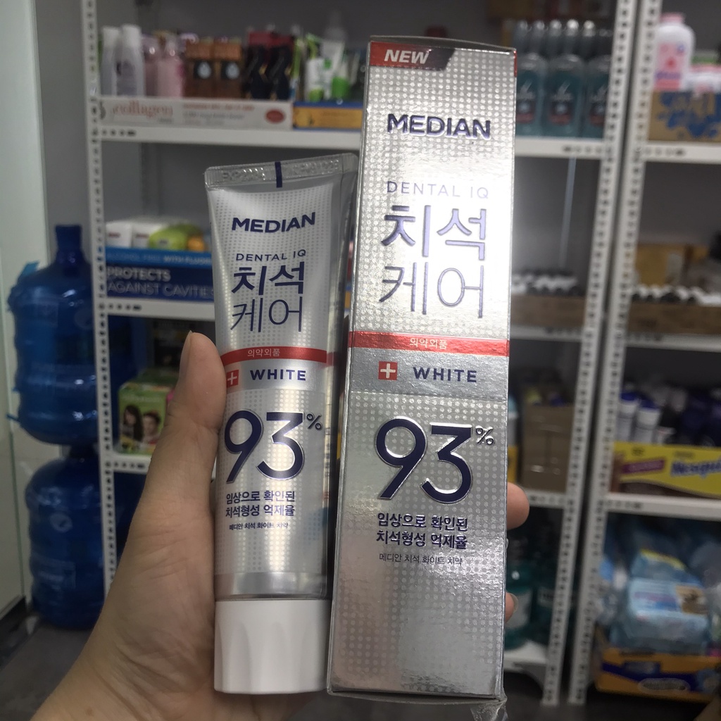 Kem đánh răng MEDIAN 93 Dental IQ 93% White 120g (median 93 Hàn Quốc dạng tuýp) - kem đánh răng median trắng