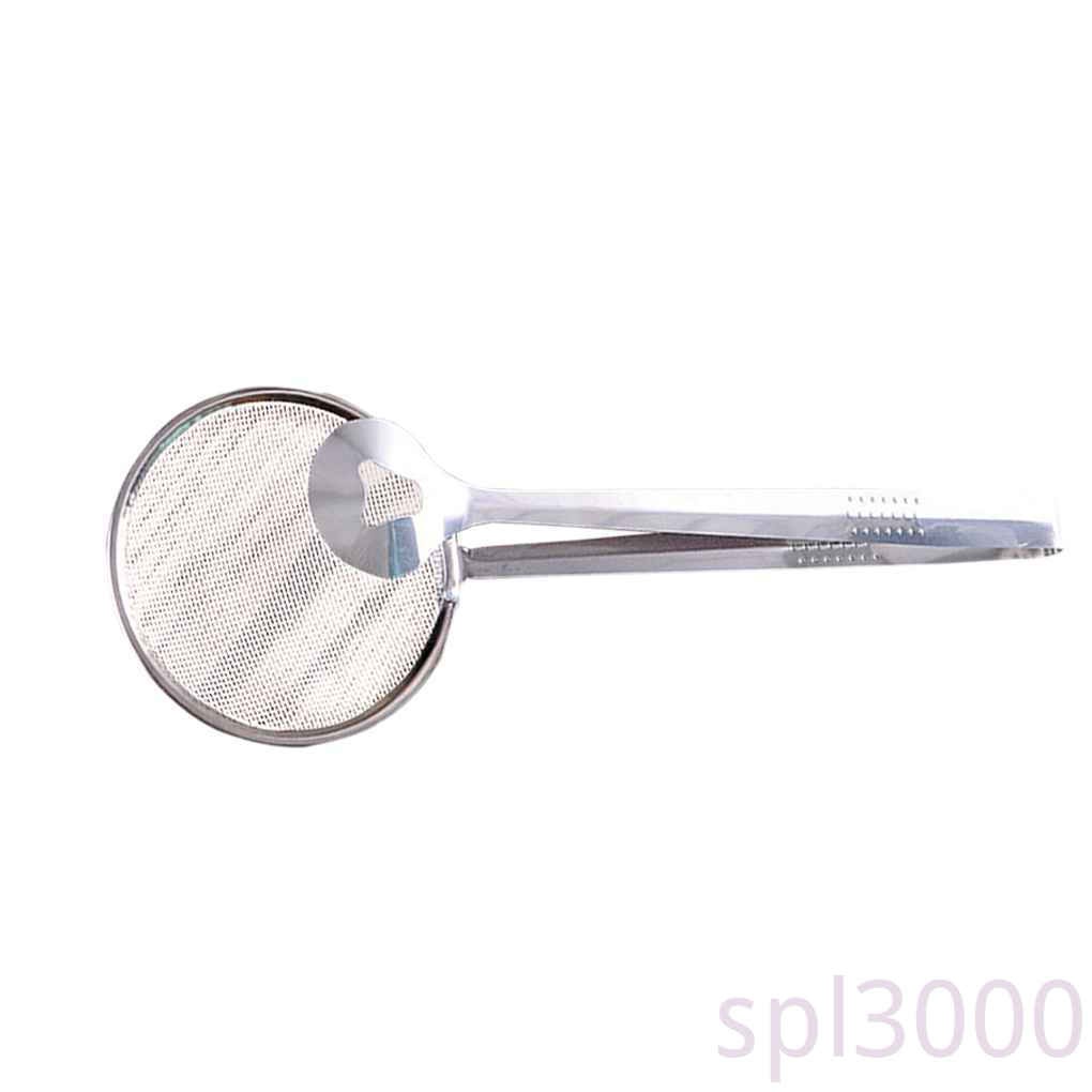 Kẹp gắp thức ăn có đầu vợt lưới lọc bằng thép không gỉ tiện dụng cao cấp