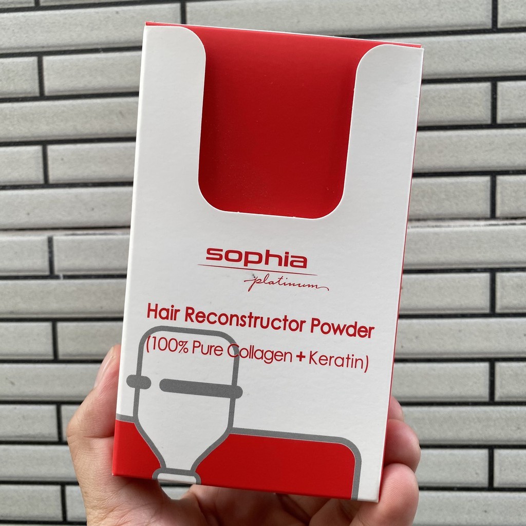 [#sophia-chính hãng] Bột Collagen Sophia Keratin chữa trị tóc hư nát 3gx10 ( Hair Reconstructor Powder)