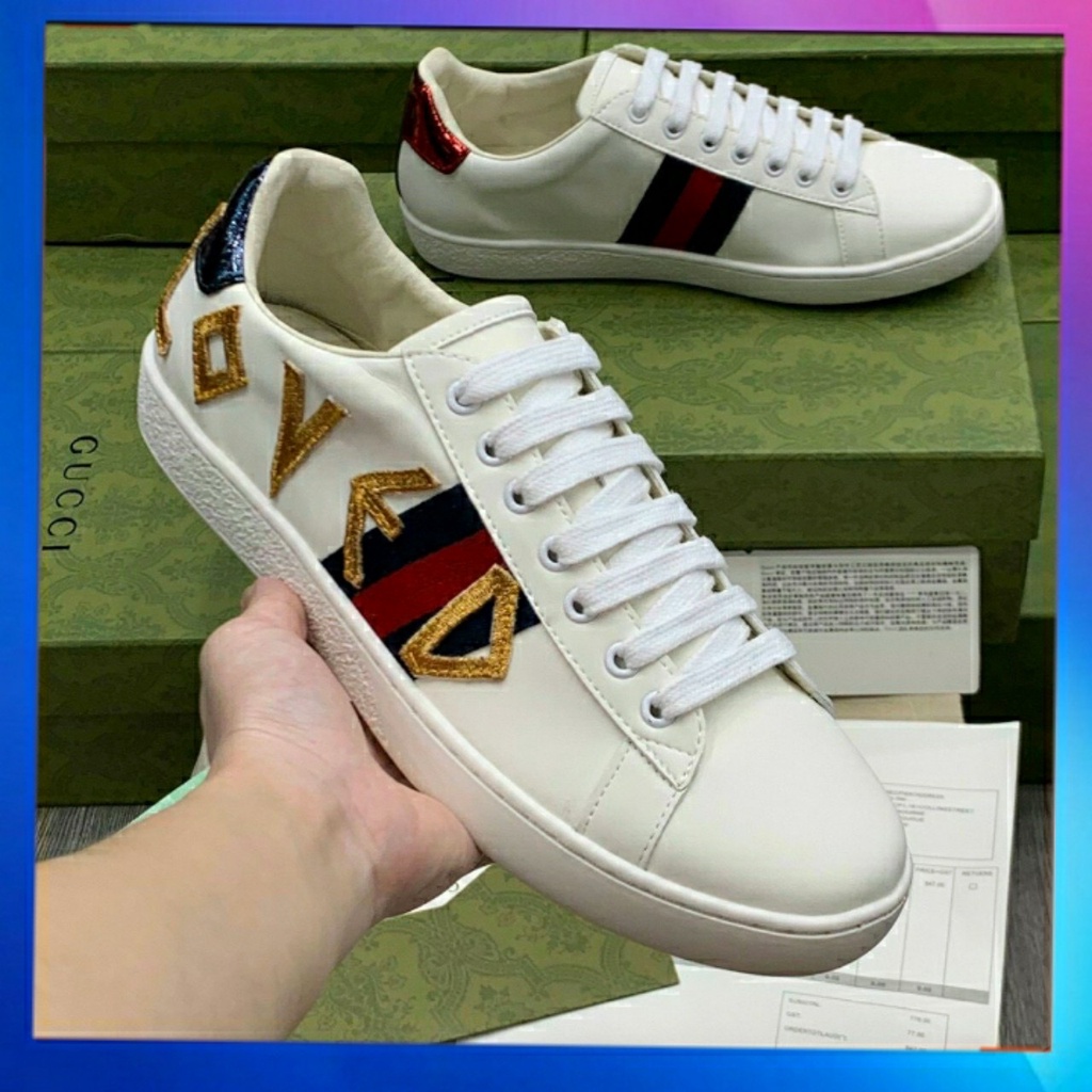 Giày GUCI  love siêuc ấp (ảnh thật) [HÀNG11-FULL PHỤ KIỆN] Giày thể thao guci 𝐆𝐮𝐜𝐜𝐢 love cao cấp