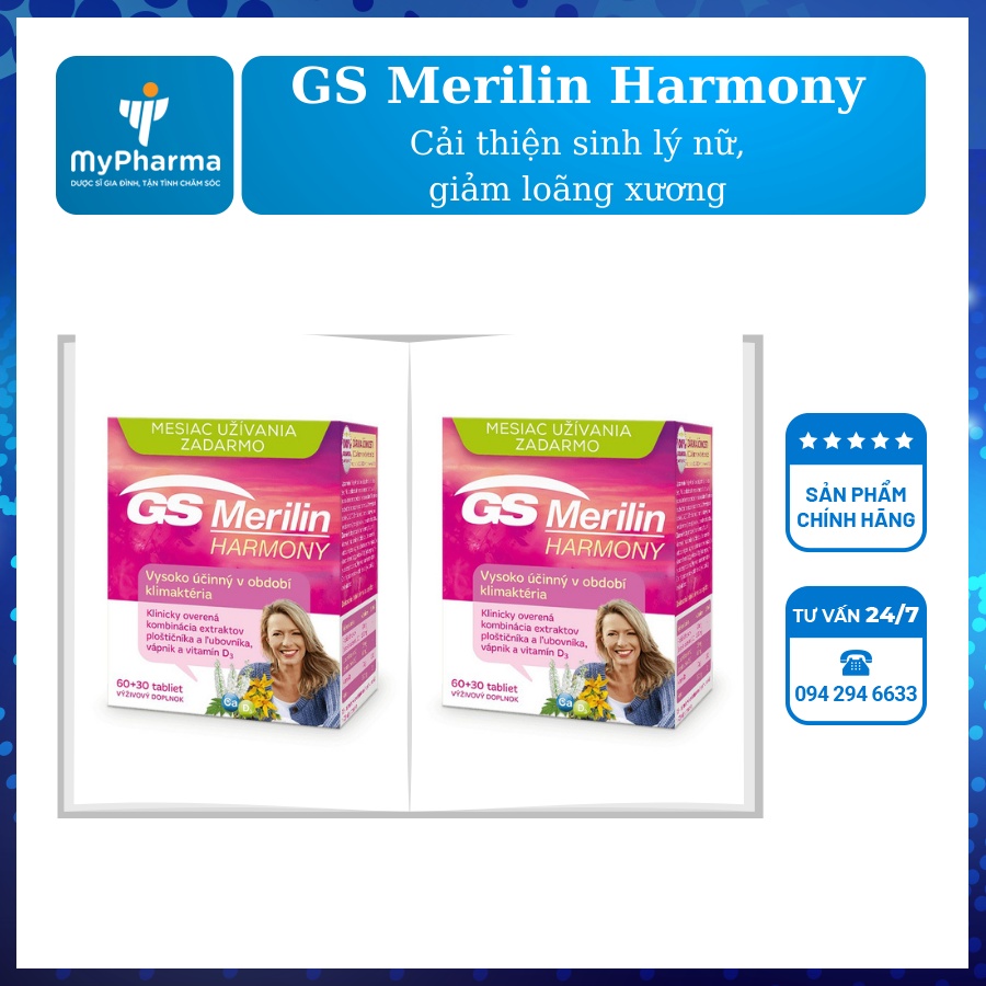 [CHÍNH HÃNG] GS Merilin Harmony: Cải thiện sinh lý nữ, giảm loãng xương và giảm mỡ bụng