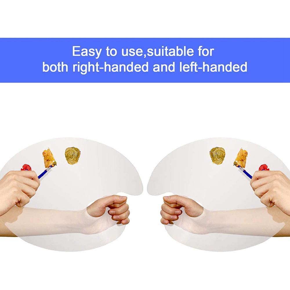 Bảng Pha Màu Nước Chống Dính Hình Bầu Dục Trong Suốt