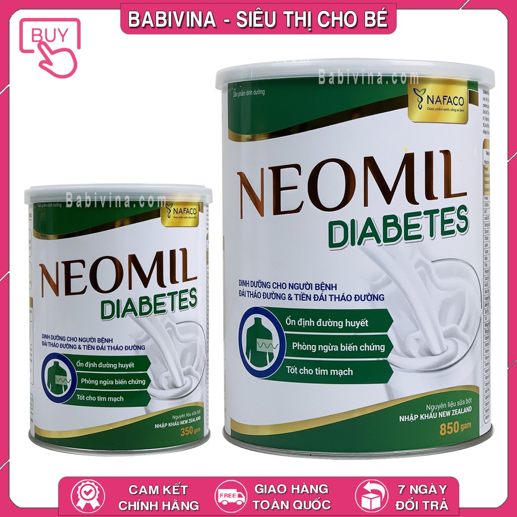 Sữa Neomil Diabetes 350g - 850g | Dinh Dưỡng Cho Người Tiểu Đường | Mua Chính Hãng, Giá Tốt Nhất Tại Babivina