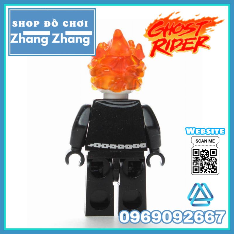 Đồ chơi Xếp hình Ghost Rider Ma tốc độ và xe máy lửa Minifigures WM298 DA030