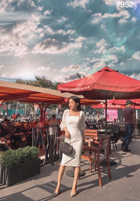 Đầm body 🌷Đầm body trắng tay voan | BigBuy360 - bigbuy360.vn