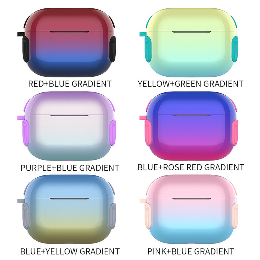 Vỏ Bảo Vệ Hộp Sạc Tai nghe không dây Airpods 1 / 2 3 Pro 2 Trong 1 Bằng Silicon Nhiều Màu Thời Trang