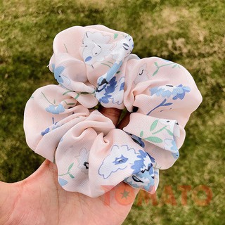 Dây cột tóc scrunchie lụa satin phi bóng sang chảnh - 43