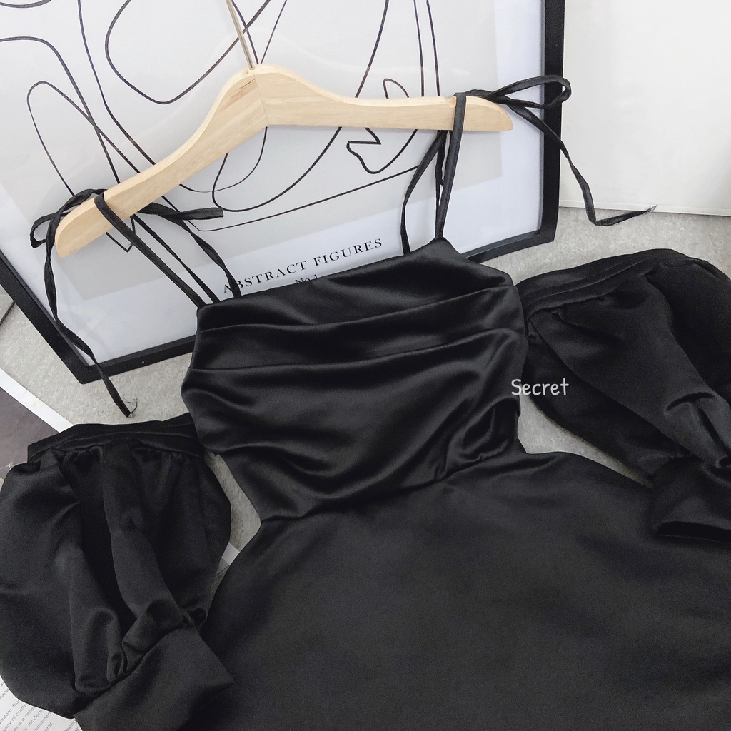 ĐẦM ÁNH NHŨ 2 DÂY RỚT VAI XÉO NGỰC MS42