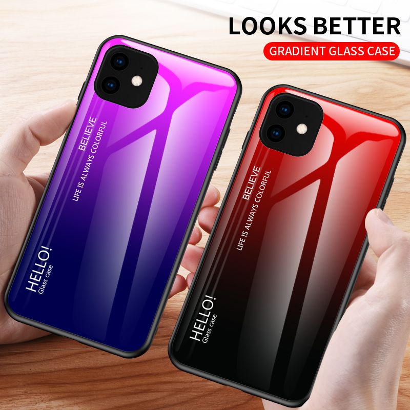 Casing For Nokia 9 Pureview 4.2 7 6.1 3.1 Plus 8.1 X7 X6 X3 X71 8 Sirocco Gradient Tempered Glass Case Anti Fall Soft Edge Back Cover