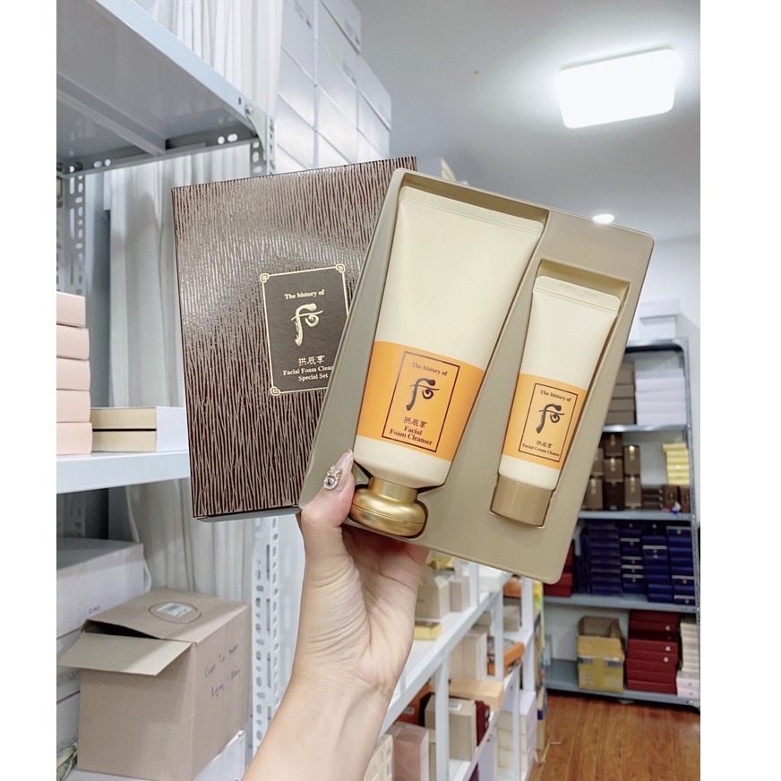 Set Sữa rửa mặt Whoo vàng 180ml - Date: 2026