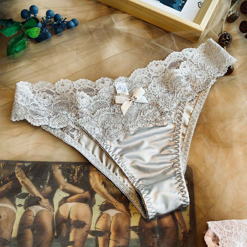 Quần Lót Lụa Ren PinkPlay Cao Cấp Cạp V kiểu Pháp sexy