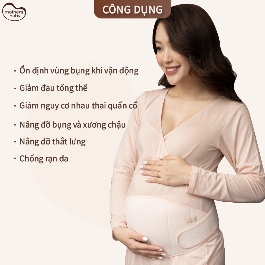 Đai Đỡ Bụng Bầu 2 Trong 1 Cho Mẹ Bầu Và Sau Sinh Thương Hiệu Mothersbaby Hàn quốc