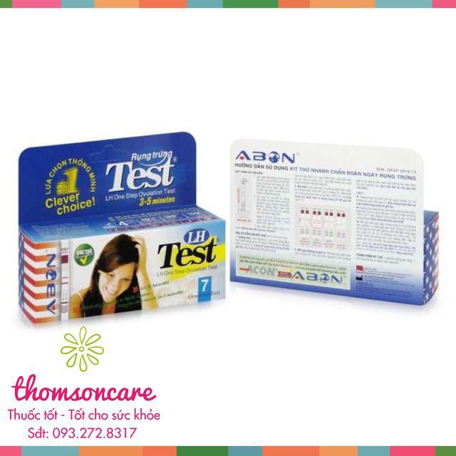 Que thử trứng Abon - Hộp 7 que nhập khẩu từ Mỹ, giao hàng kín đáo, che tên, LH test rụng trứng nhanh