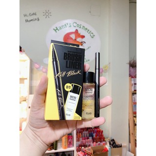 Set Kẻ Mắt Clio Kill Black Waterproof Brush Liner Kèm Nước Tẩy Trang