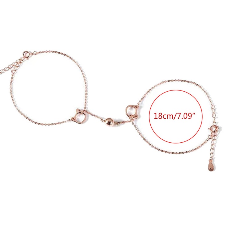 Vòng Đeo Tay Cặp Đôi Nam Châm Hình Mèo Vui Nhộn