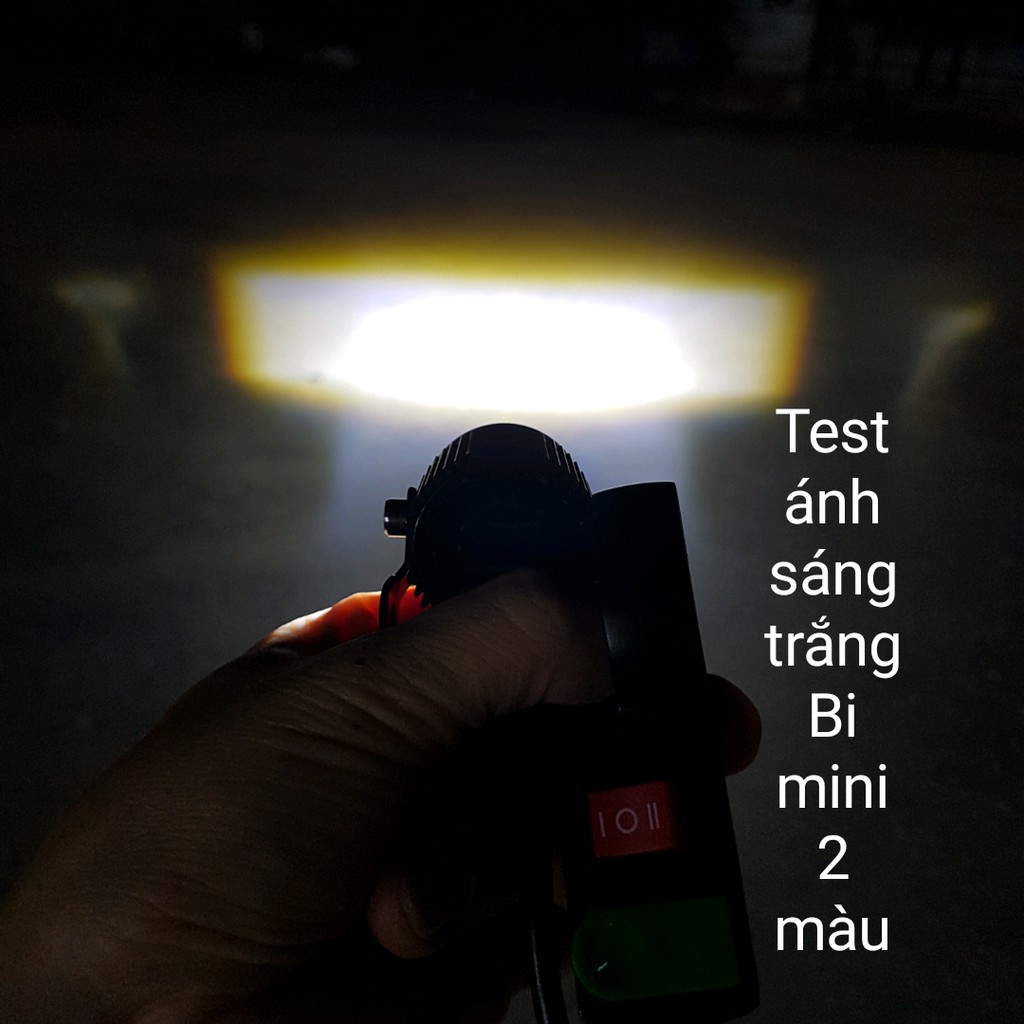 Bóng đèn bi cầu led đèn trợ sáng Bi mini 2 màu Vàng Trắng dây dài 1,1m balat nhôm
