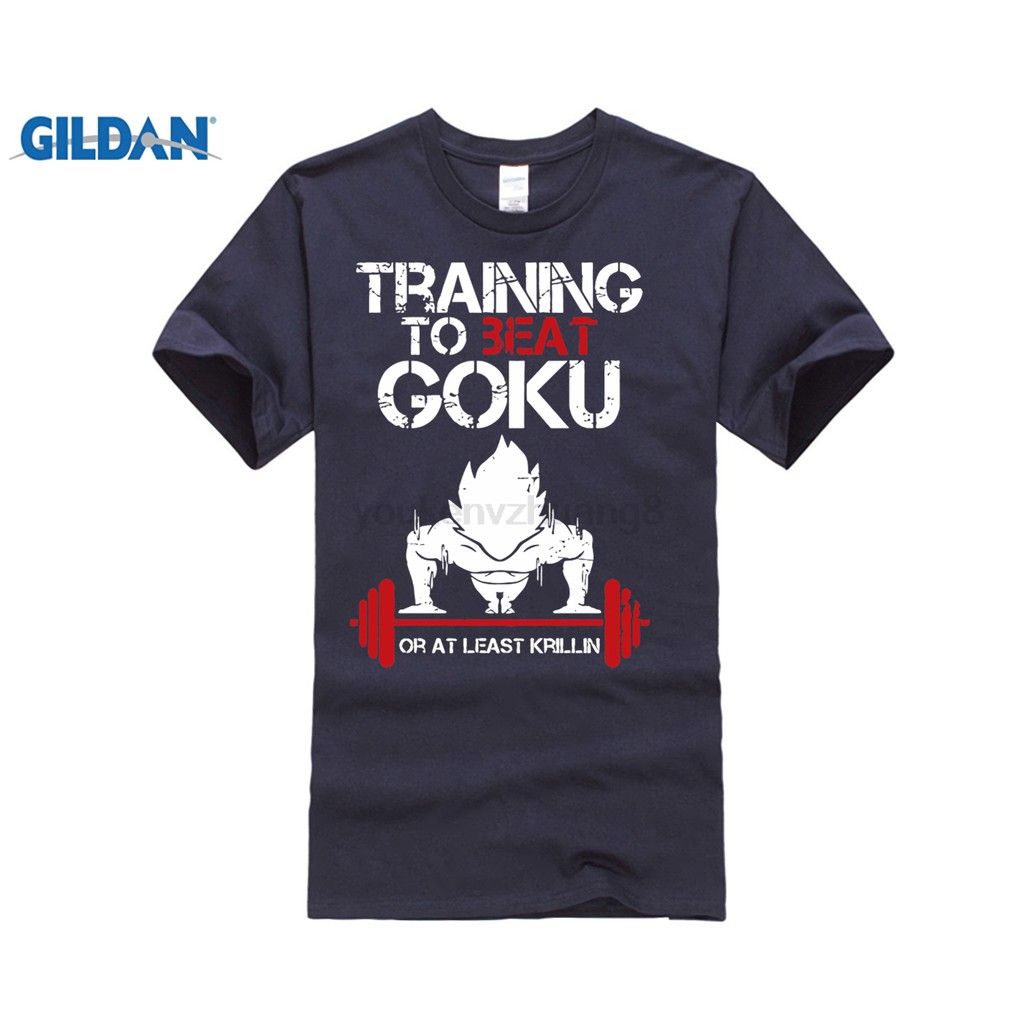 Áo thun in hình chữ Training To Beat Goku thời trang cho nam