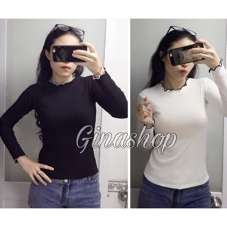 Áo thun gân tay dài kiểu