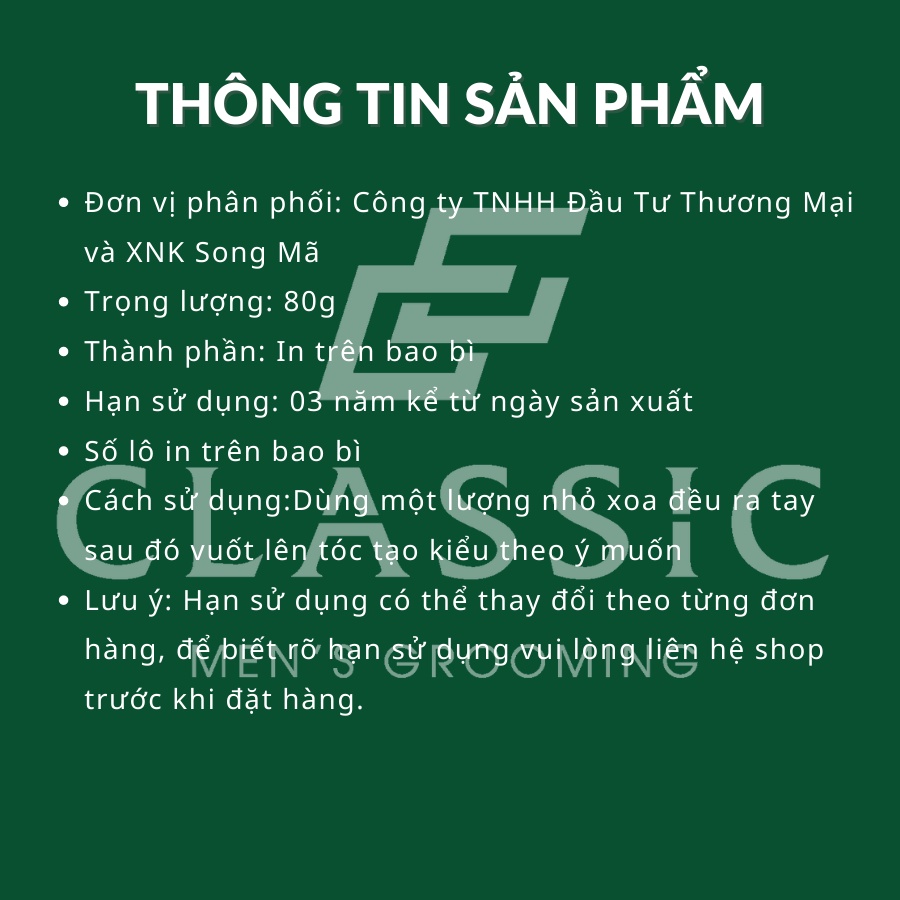 Combo Sáp Vuốt Tóc Volcanic Clay 80ml + Bột Volanic Ash Styling Powder 25g