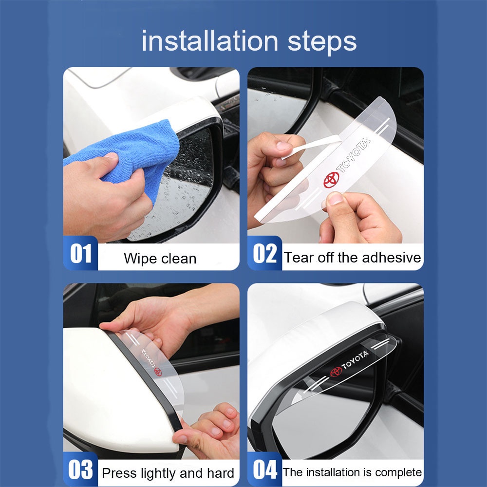 Tấm Che Mưa Gắn Gương Chiếu Hậu Xe Hơi Toyota Corolla Prado Camry Verso Yaris Crown RAV4 CHR Ốp