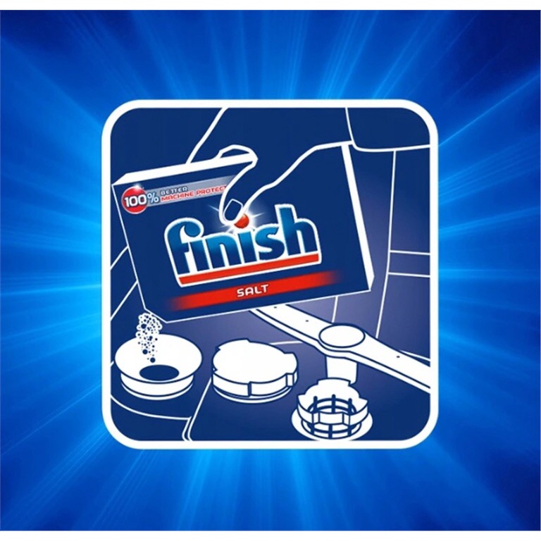 Viên rửa bát Finish Nhật 150 viên, Nước làm bóng Finish 800ml, Muối rửa bát Finish 1.2kg, Muối Finish 1.5kg
