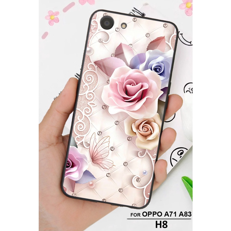 Ốp lưng OPPO A71-A83 in hình hoa 3D cực đẹp