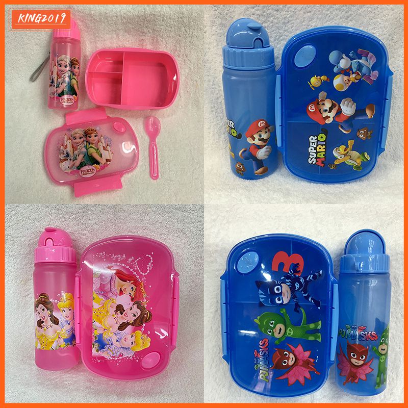 Cá Tuyết Trẻ Em Hình Hoạt Hình Dễ Thương Hộp Đựng Thực Phẩm Đông Lạnh Pony Hello Kitty Xe Hộp Cơm Và Nước Bộ Dành Cho Nữ Và Các cậu Bé Bộ Đồ Ăn