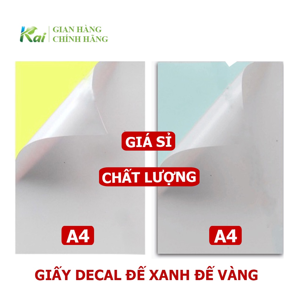 [GIAO NHANH] GIẤY DECAL KHỔ A4, XẤP 100 TỜ, ĐẾ XANH hoặc ĐẾ VÀNG, GIÁ SỈ, HÀNG CHẤT LƯỢNG