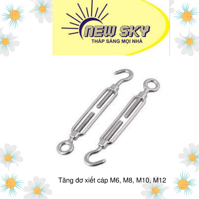 1 cái tăng đơ cáp mạ kẽm M6, M8, M10, M12