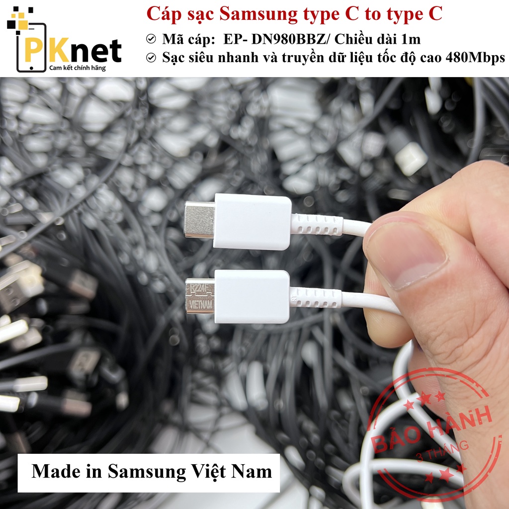 Cáp sạc nhanh Samsung Chính Hãng  - Bảo hành lỗi 1 đổi 1 trong 3 tháng