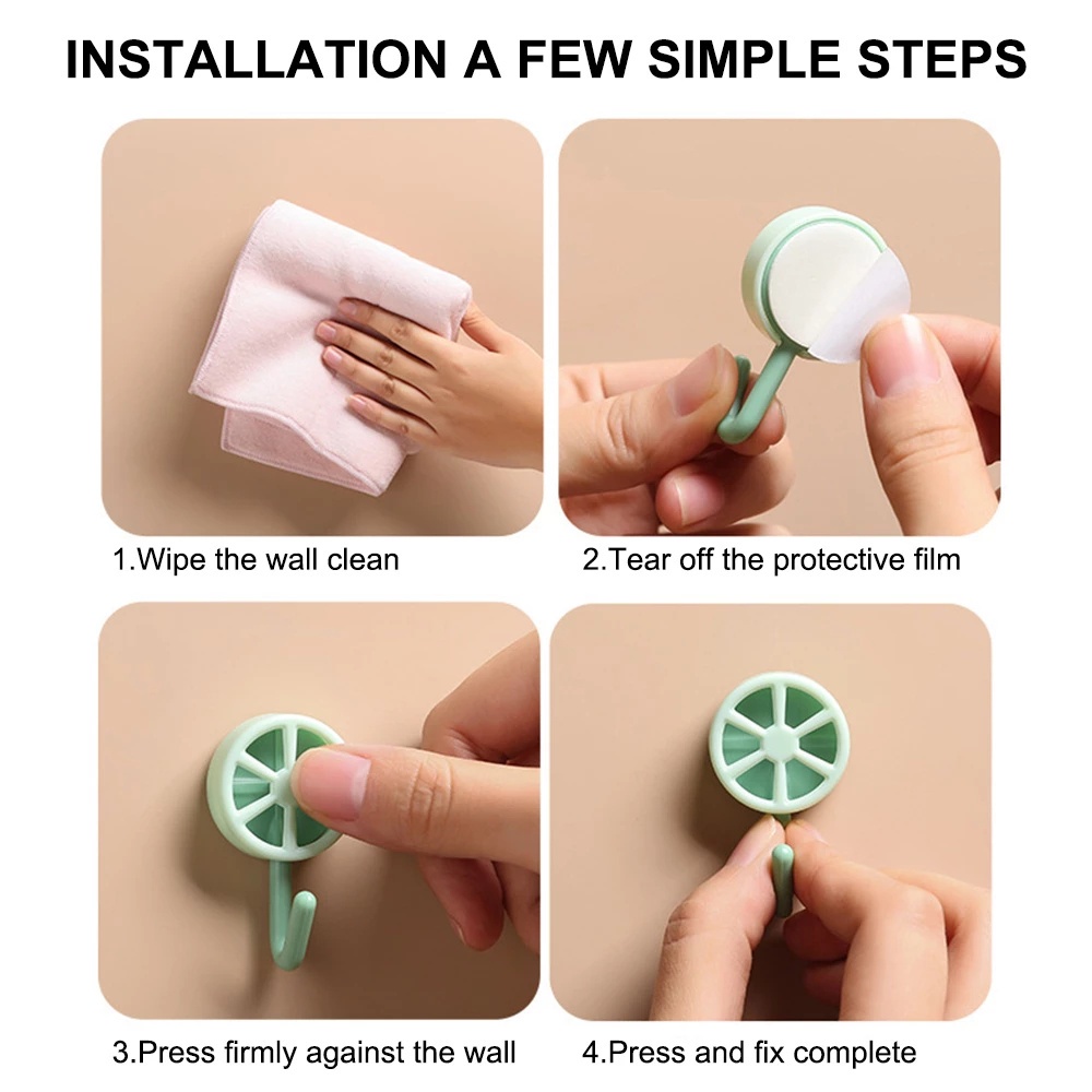 1 Móc Treo Đồ Dán Tường / Treo Mũ / Đồ Dùng Hình Quả Chanh Độc Đáo Tiện Dụng