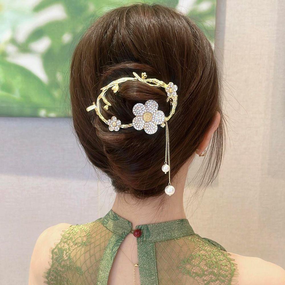 TWINKLE Kẹp Tóc Hình Hoa Đơn Giản Ngọt Ngào Cho Nữ