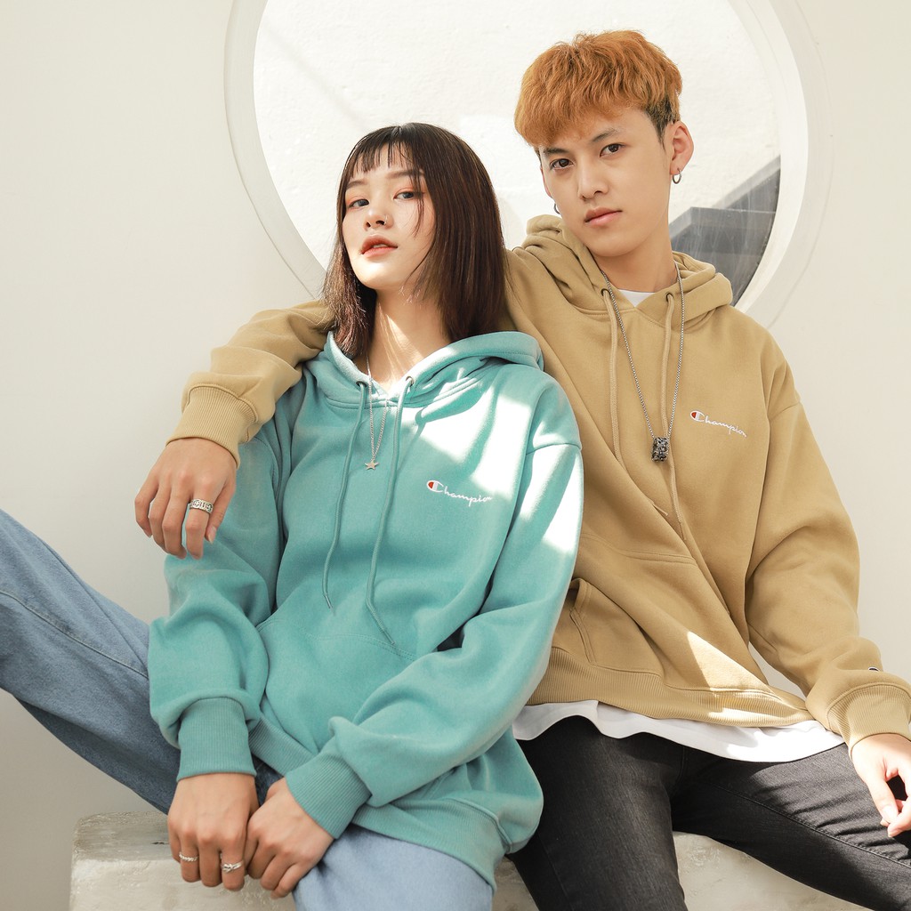 Áo Hoodie Thêu Logo Champion Sắc Nét Phía Trước-Chất Vải Nỉ Bông Cotton-Form Rộng Rãi Unisex Nam Nữ-Màu Nâu Tan | BigBuy360 - bigbuy360.vn