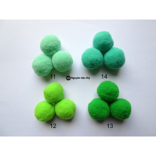 Pompom ~25mm gói 1000 viên (được chọn màu)
