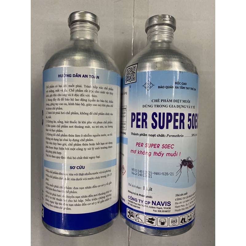 Thuốc muỗi chai nhôm PER SUPER 50EC - 1LÍT ,