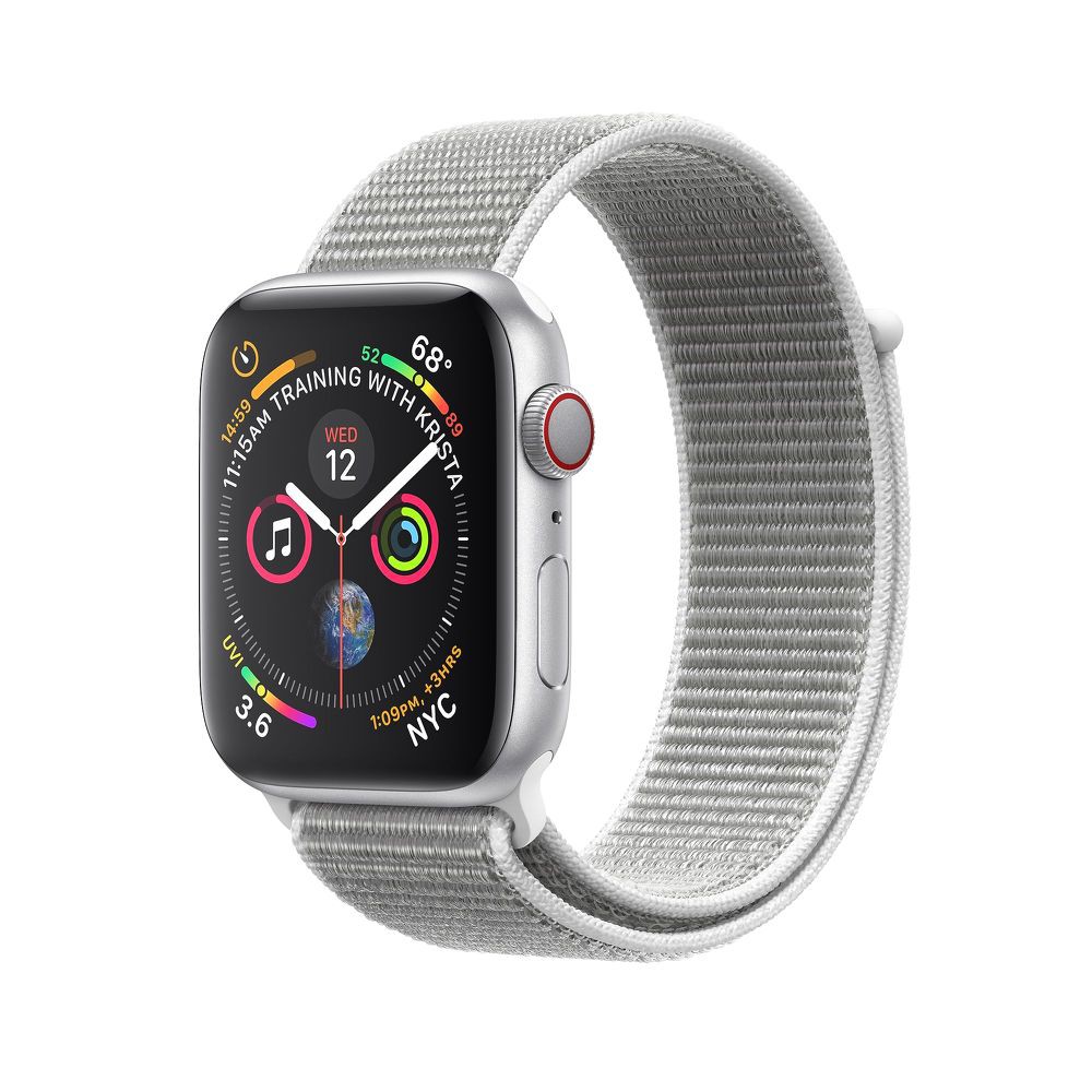 Đồng Hồ Apple Watch Series 4 44mm (GPS + LTE) Silver Aluminum Sport Loop Band MTUV2