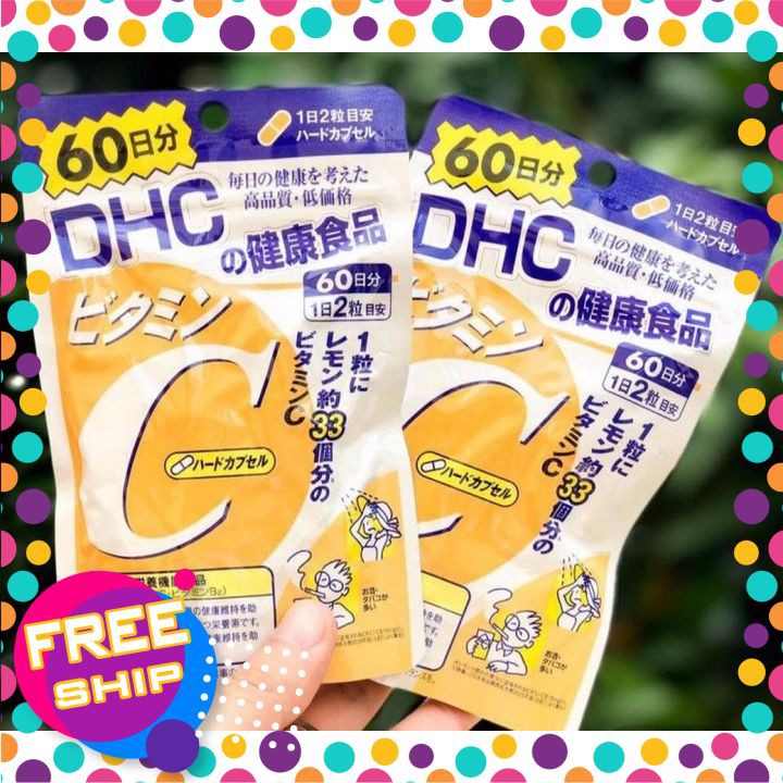 Viên uống Vitamin C DHC Nhật [ FREE SHIP - HÀNG AUTH] gói 60 ngày 120 viên