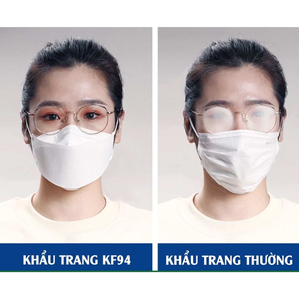 Khẩu trang KF94 Hàn Quốc chính hãng Uni mask thiết kế 3d mask chống bụi mịn kháng khuẩn gói 10 cái - GoF Store