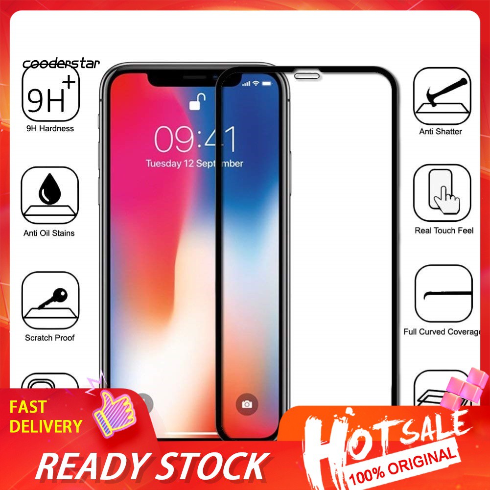 Kính cường lực bảo vệ toàn màn hình thích hợp cho Iphone 6 7 8 Plus Xr Xs Max