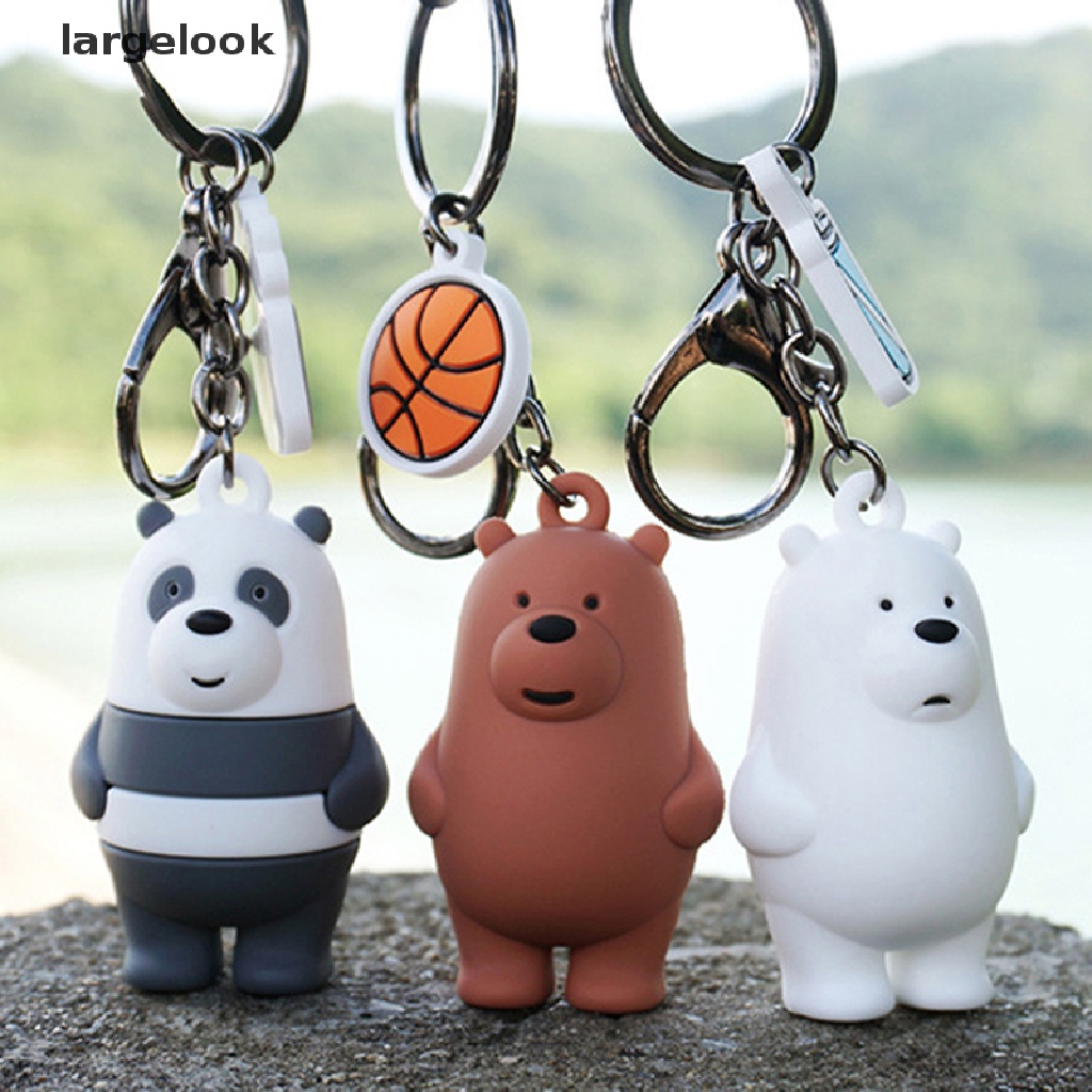 Móc khóa mặt hình gấu We Bare Bears thích hợp sưu tầm