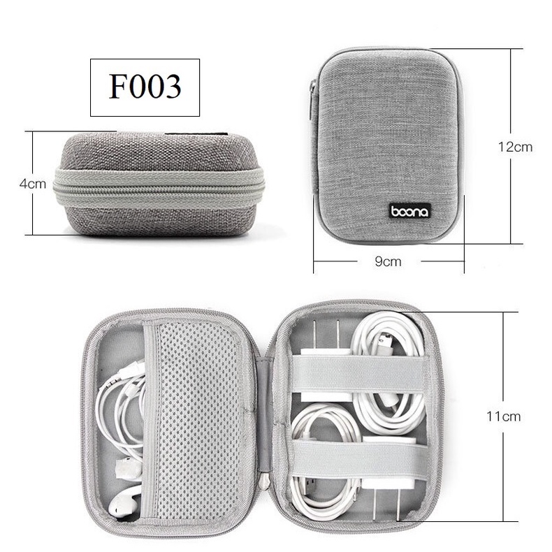 Hộp đựng sạc cáp điện thoại iphone tai nghe thẻ nhớ phom cứng Baona  F001 F002 F003 Vu Studio