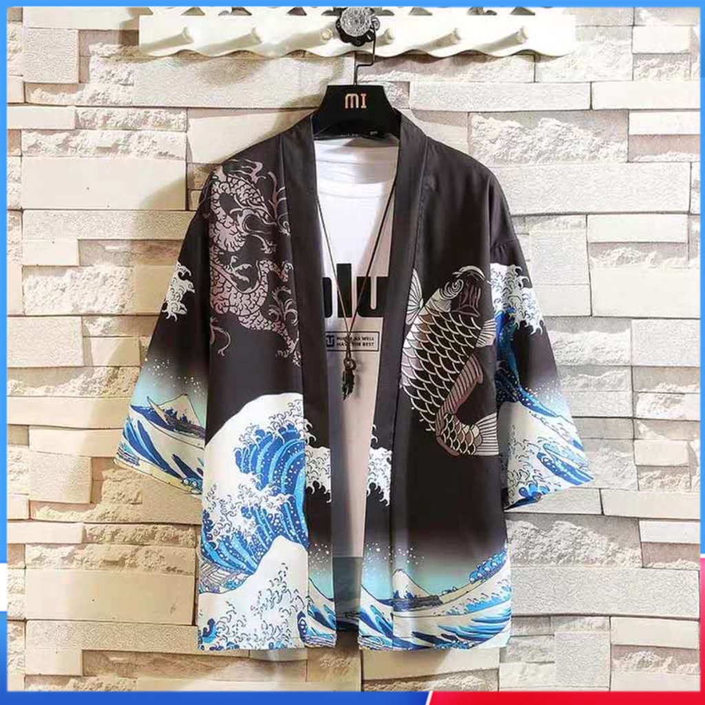 Áo khoác phong cách kimono thời trang chống nắng cho nam và nữ