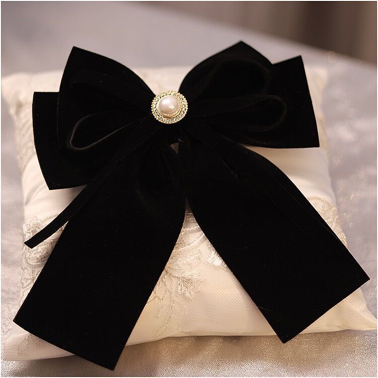 [Aishang Xinh Đẹp] Cài Tóc Nơ Nhung Đen Phong Cách Pháp Phụ Kiện Trang Trí Tóc Cho Cô Dâu Trong Ngày Cưới