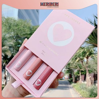 Herorange - Son 3 thỏi trái tim màu hồng đáng yêu [Có sẵn - Giao nhanh]