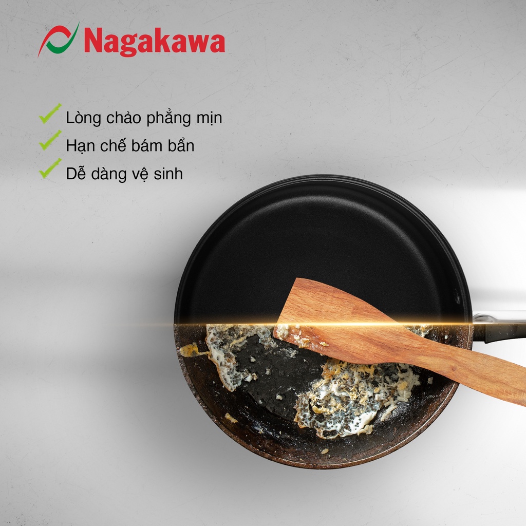 Chảo inox chống dính Nagakawa Aki NAG2604/NAG2653