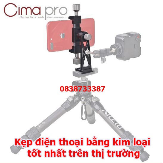 Kẹp Cima Pro bằng kim loại xoay 720 độ