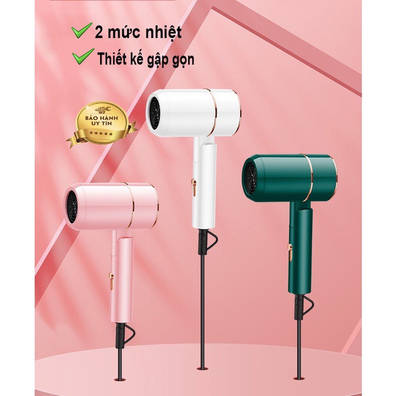 Máy Sấy Tóc Mini Với 2 Mức Nhiệt - Gấp Gọn Tiện Lợi - Không Gây Hư Tổn Tóc-MST01